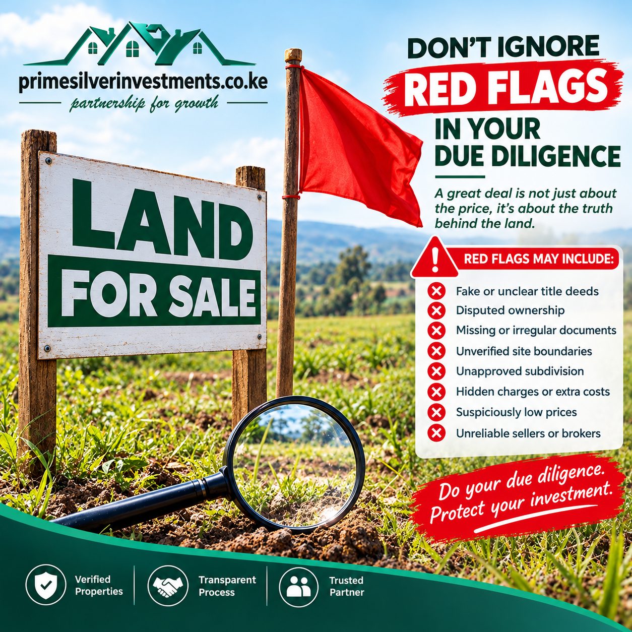 DUE DELIGENCE RED FLAGS TO OBSERVE
