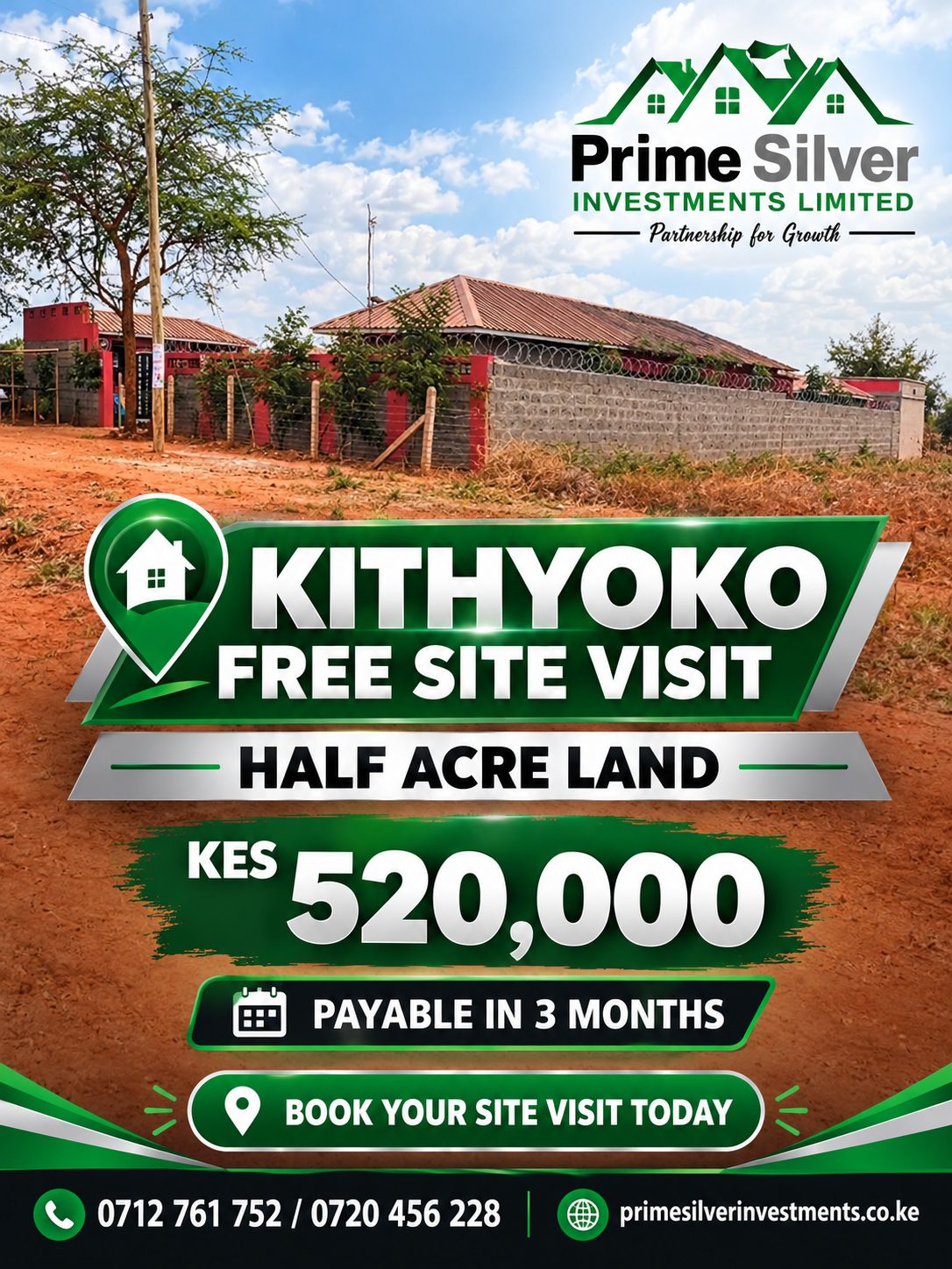 Kithyoko Half-Acre Land for Sale 520,000 Only